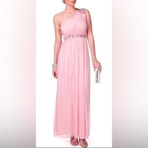 PINK ONE SHOULDER PROM GOWN SZ 11